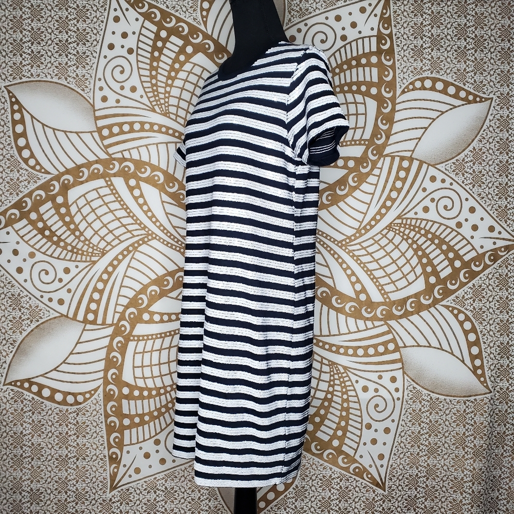 Ralph Lauren Sequined Striped Dress - Picture 6 of 13